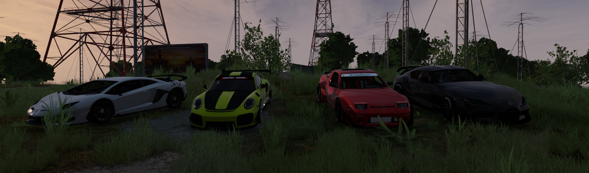 Custom sports cars on the Dead Man's Territory DayZ server